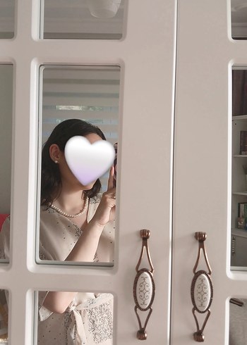 Bohem V Yaka Midi Elbise - Görsel 2