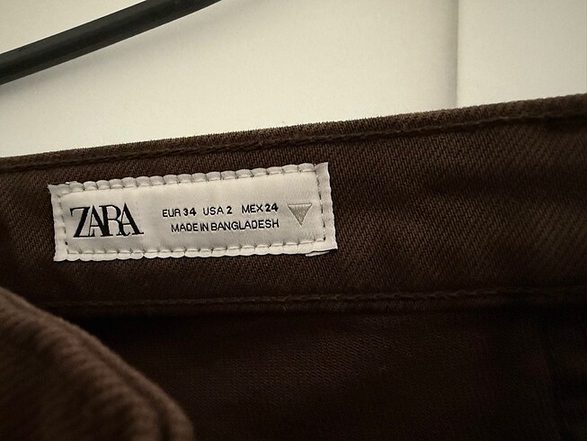 Zara Zara kahve straight jean
