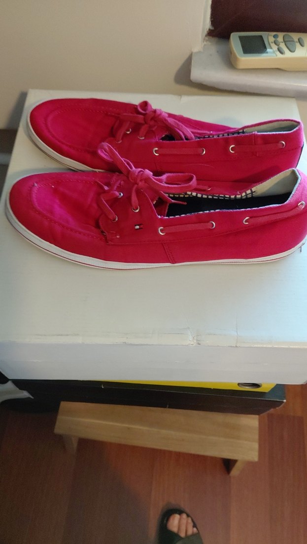 Düğmeli kırmızı Kadın Spor Ayakkabı tommy hılfıger - Görsel 2