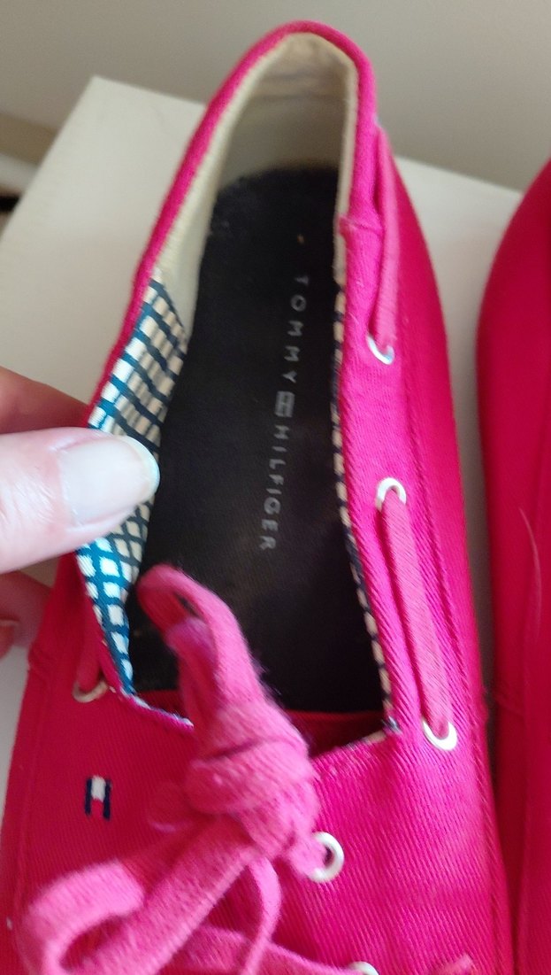 Düğmeli kırmızı Kadın Spor Ayakkabı tommy hılfıger - Görsel 5