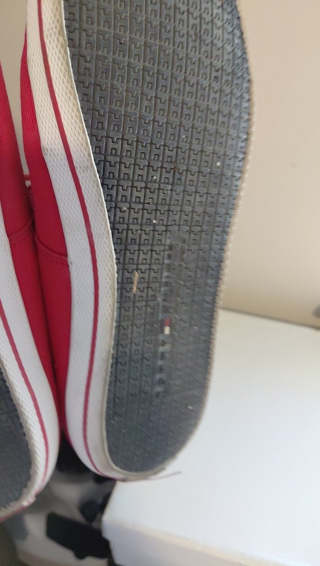 Düğmeli kırmızı Kadın Spor Ayakkabı tommy hılfıger - Görsel 4