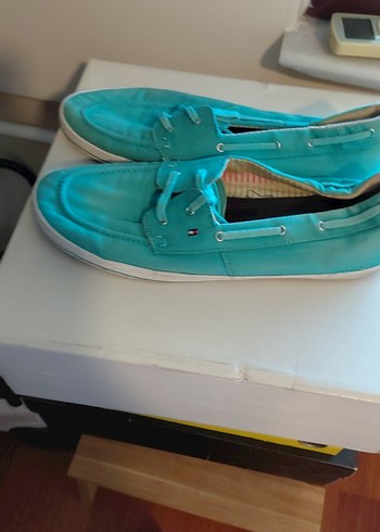 Turkuaz tommyhılfıger espadril - Görsel 5