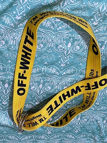 Sarı Off-White kemer