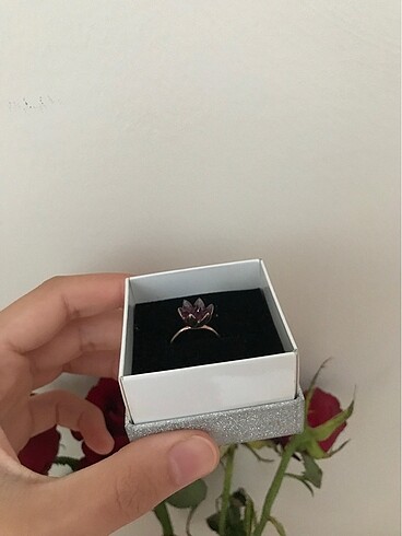 Beden mor Renk Lotus Çiçeği Yüzük
