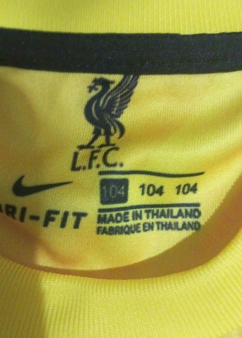 4 Yaş Beden sarı Renk Liverpool kaleci Forması