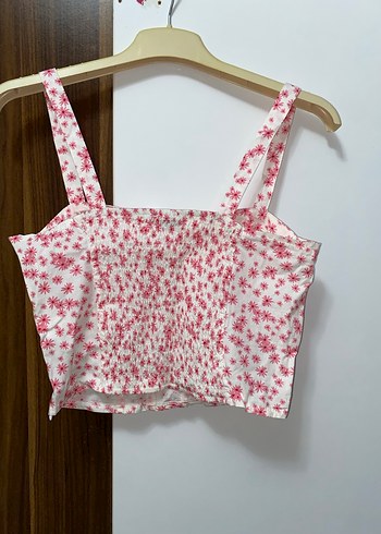 Çiçek Desenli Pembe Straplez Büstiyer - Görsel 2