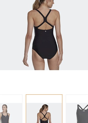 Siyah yüzücü adidas Kadın Spor Mayo - Görsel 6