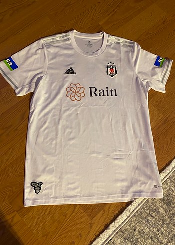 Beşiktaş Erkek Beyaz Kısa Kollu Rahat Kesim Forma