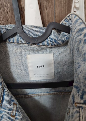Mango Düğmeli Gri Kadın Denim Ceket