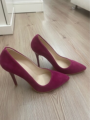 36 Beden Fusya tonlarda nubuk stiletto