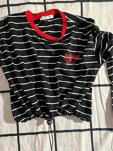 Yoyoso Uzun Kollu Crop Cizgili