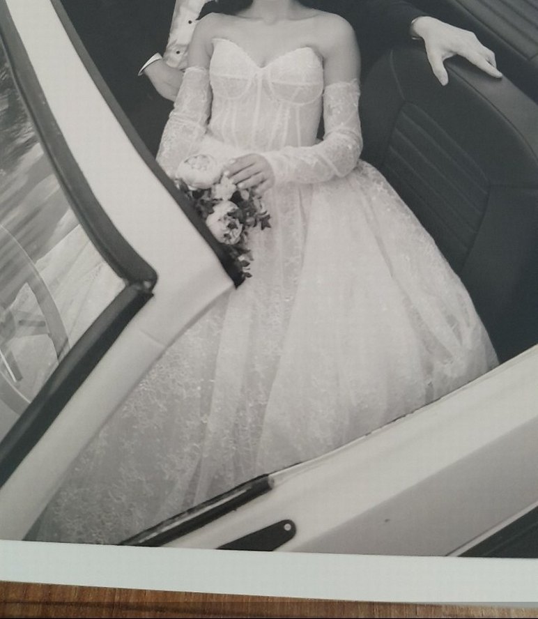 Straplez Uzun A Kesim Gelinlik - Görsel 5