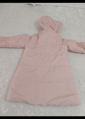 9 Yaş Beden Kız Çocuk Kapüşonlu Pembe Mont