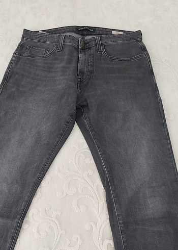 Gri Erkek Denim Jean Pantolon
