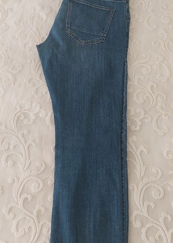 42 Beden Erkek Gri Mavi Denim Jean Pantolon