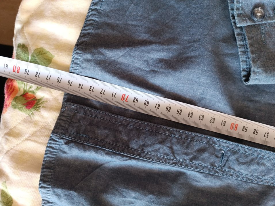 Gri Denim Erkek Uzun Kollu Gömlek - Görsel 3