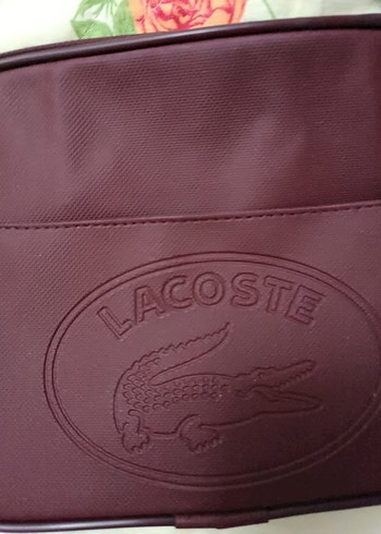 Bordo Lacoste Fermuarlı Kadın Çapraz Çanta - Görsel 3