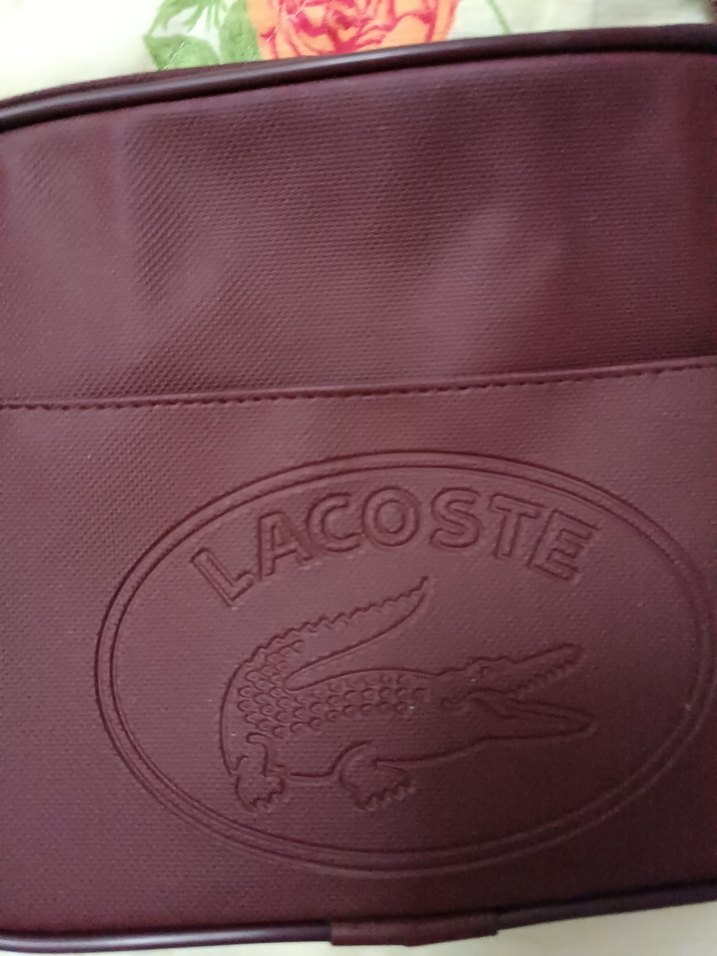 Bordo Lacoste Fermuarlı Kadın Çapraz Çanta - Görsel 3