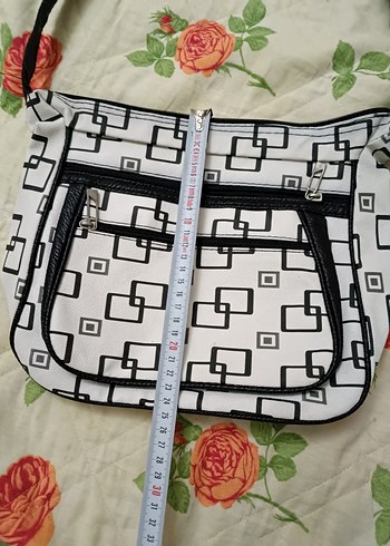 Beyaz Desenli Kadın Omuz Çantası - Görsel 2