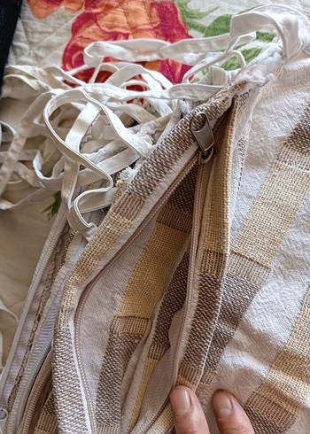 Bej Gri Desensiz Minder Kılıfı - Görsel 2