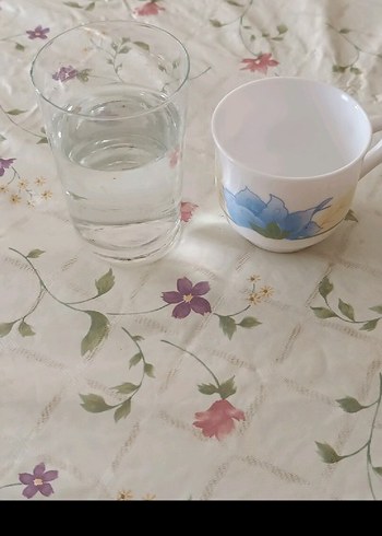 Pastel Desenli Beyaz Porselen Fincan Takımı - Görsel 5