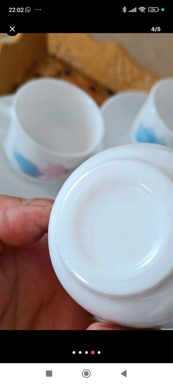 Pastel Desenli Beyaz Porselen Fincan Takımı - Görsel 4