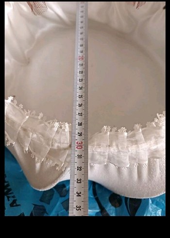 Beyaz Tüllü Bebek Sepeti - Görsel 4