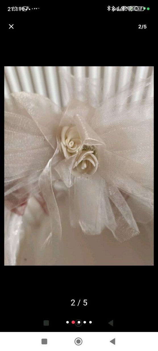 Beyaz Tüllü Bebek Sepeti - Görsel 3