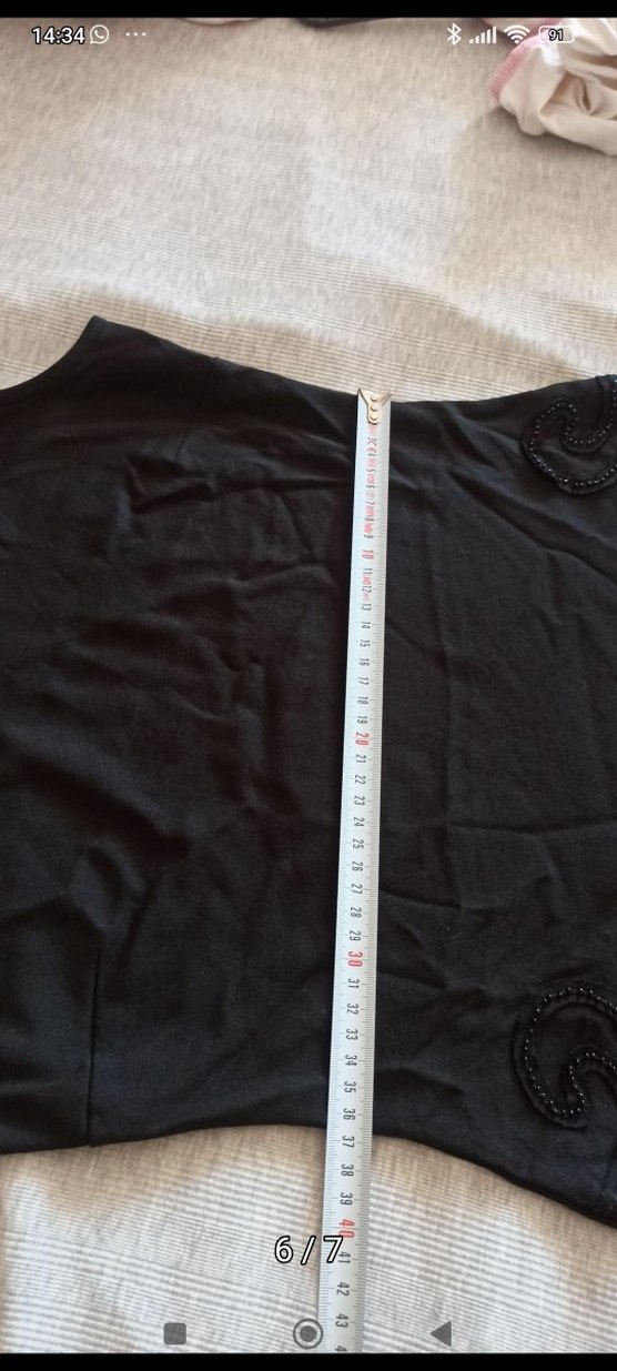 Siyah İşlemeli Boncuk Detaylı Uzun Elbise - Görsel 4