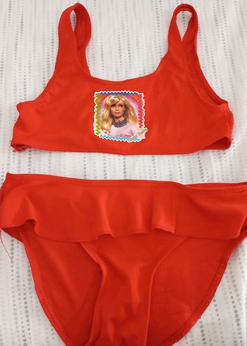 Kız Çocuk Kırmızı Pop Kültür Bikini