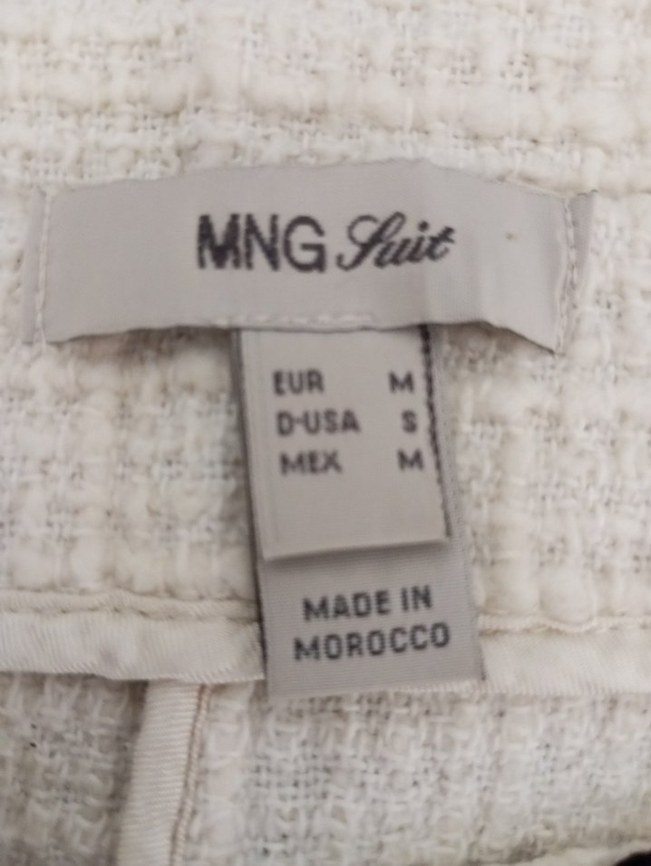 Kısa Triko Annelik Etek Beyaz ve Gri - Görsel 2