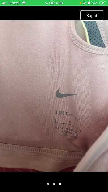 s Beden orijinal nike sporcu sütyeni