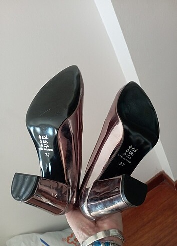 Zara Parlak Gümüş ayakkabı