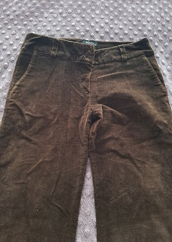 Diğer Kadın Kahverengi Süet Kemerli Bol Pantolon