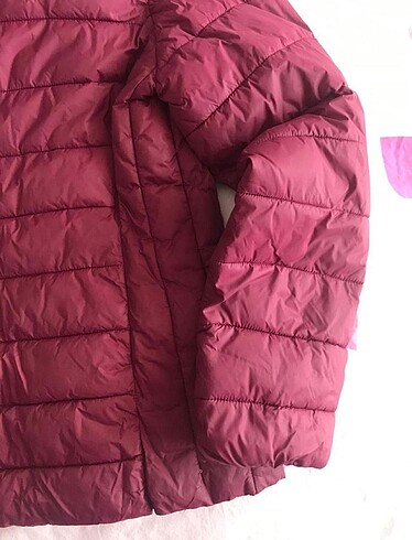 s Beden bordo Renk Fabrika bordo şişme mont