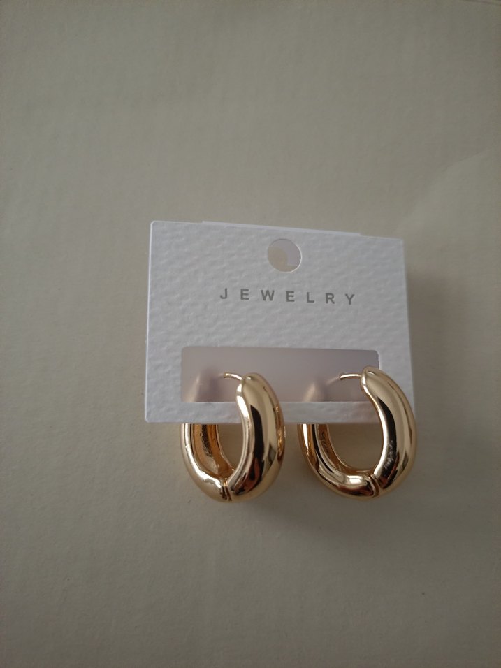 Altın Renkli Çelik  Küpe - Görsel 3