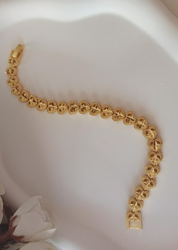 Altın Rengi Zincir Detaylı Kadın Bileklik - Görsel 6