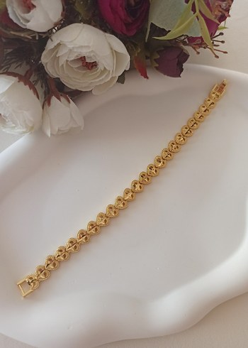 Altın Rengi Zincir Detaylı Kadın Bileklik - Görsel 5