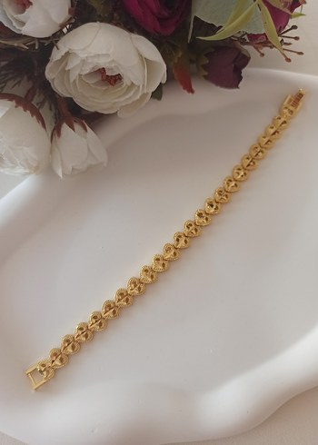 Altın Rengi Zincir Detaylı Kadın Bileklik - Görsel 3