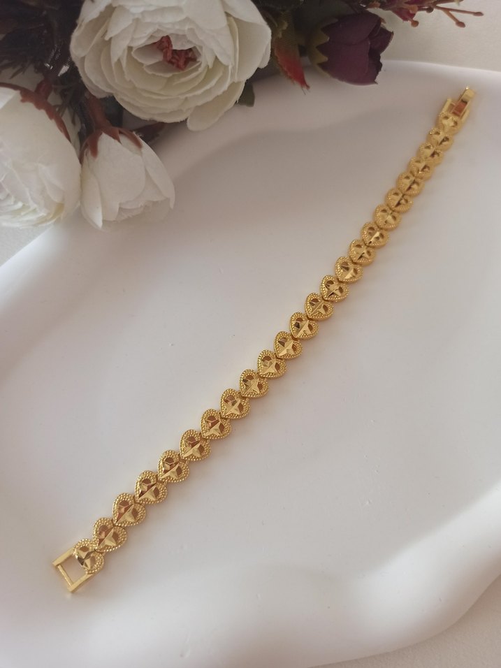 Altın Rengi Zincir Detaylı Kadın Bileklik - Görsel 4