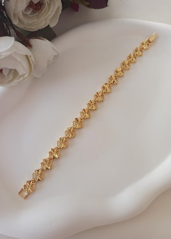 Yoncalı  Altın Renk Kadın Bileklik - Görsel 2