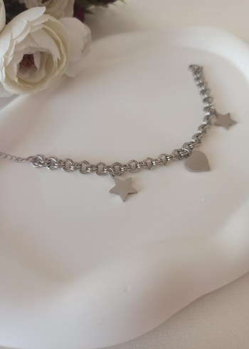 Gri Zincir Detaylı Kadın Bileklik - Görsel 6