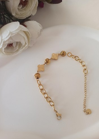 Zincir Detaylı Altın Renkli Kadın Bileklik - Görsel 7