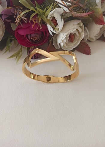 Bohem Altın Renkli Tokalı Kadın Kelepceli Bileklik - Görsel 4