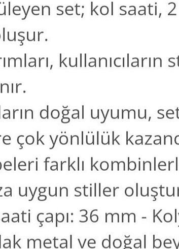 Beden Kadın Takı Seti