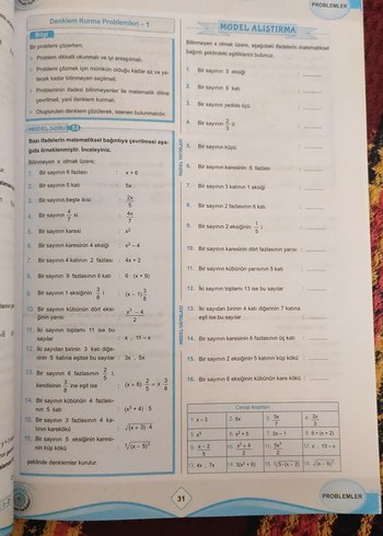 Model Matematik Fasikülleri - Oran, Orantı, Problemler - Görsel 4