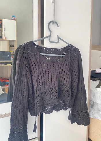 Accessorize Siyah V Yaka Örgü Kadın Kazak