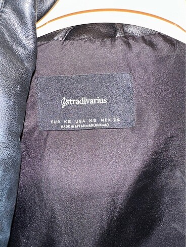 Stradivarius Stradivarius Deri oversize şişme mont