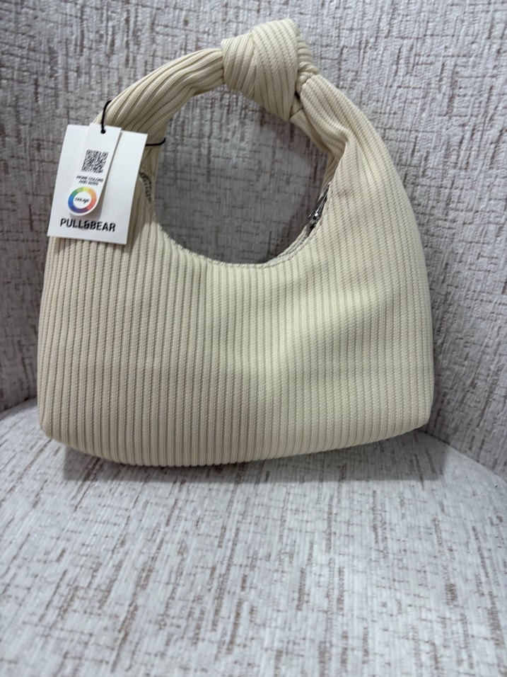 Pull and bear Ekru Fitilli Mini Omuz Çantası — görsel 3/10