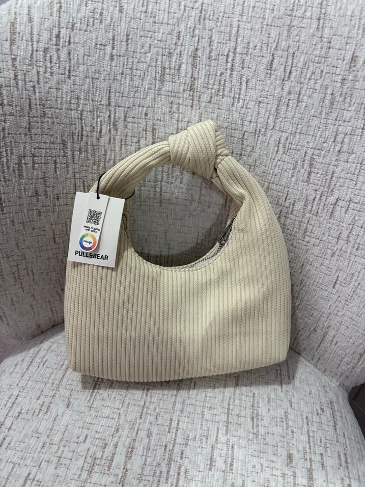 Pull and bear Ekru Fitilli Mini Omuz Çantası — görsel 4/10